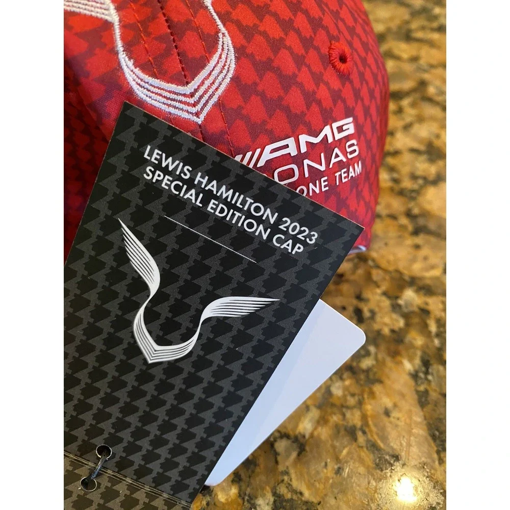 Mercedes AMG Petronas F1 Lewis Hamilton Baseball Hat Red NEW‎